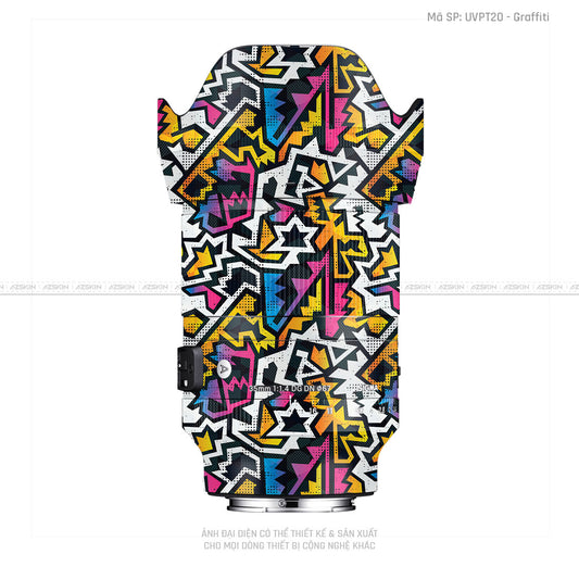 Dán Skin Ống Kính Sigma Vân Nổi Graffiti 03 | UVPT20