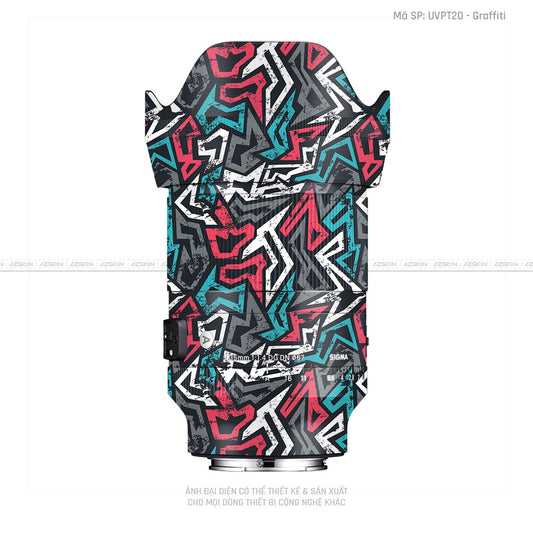 Dán Skin Ống Kính Sigma Vân Nổi Graffiti 04 | UVPT20