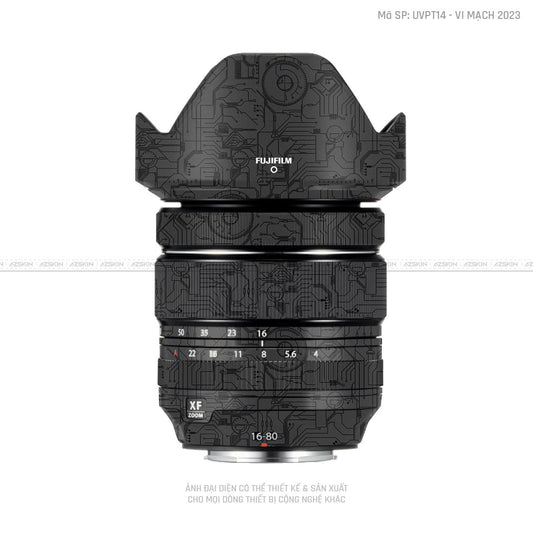 Dán Skin Ống Kính Fujifilm Vân Nổi Vi Mạch 2023 Đen | UVPT14