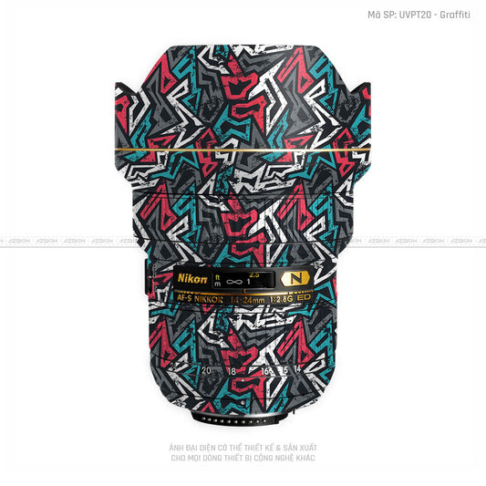 Dán Skin Ống Kính Nikon Vân Nổi Graffiti 04 | UVPT20