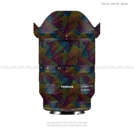 Dán Skin Ống Kính Tamron Vân Nổi NEON 03 | UVPT19