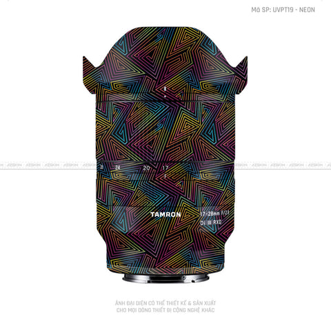 Dán Skin Ống Kính Tamron Vân Nổi NEON 03 | UVPT19
