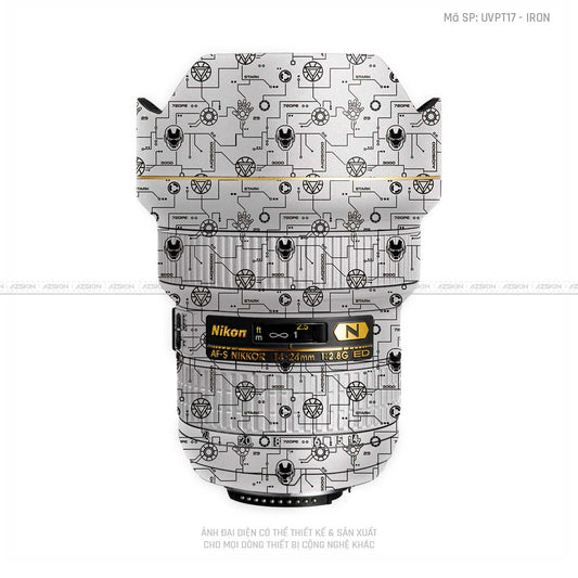 Dán Skin Ống Kính Nikon Vân Nổi Pattern Icon Trắng | UVPT17
