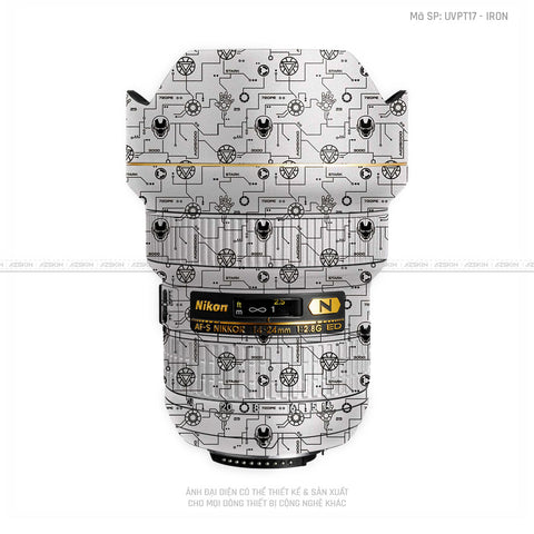 Dán Skin Ống Kính Nikon Vân Nổi Pattern Icon Trắng | UVPT17