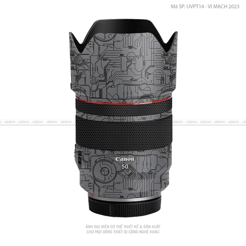 Dán Skin Ống Kính Canon Vân Nổi Vi Mạch 2023 Grey | UVPT14