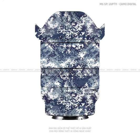 Dán Skin Ống Kính Tamron Vân Nổi Camo Digital Xanh | UVPT11