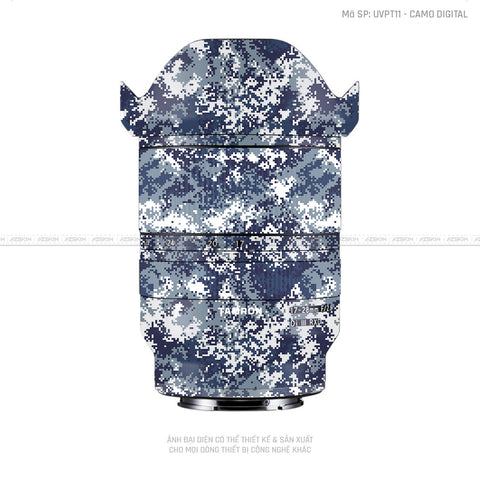 Dán Skin Ống Kính Tamron Vân Nổi Camo Digital Xanh | UVPT11
