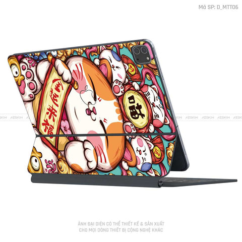 Dán Skin Magic Keyboard Hình Mèo Thần Tài | D_MTT06