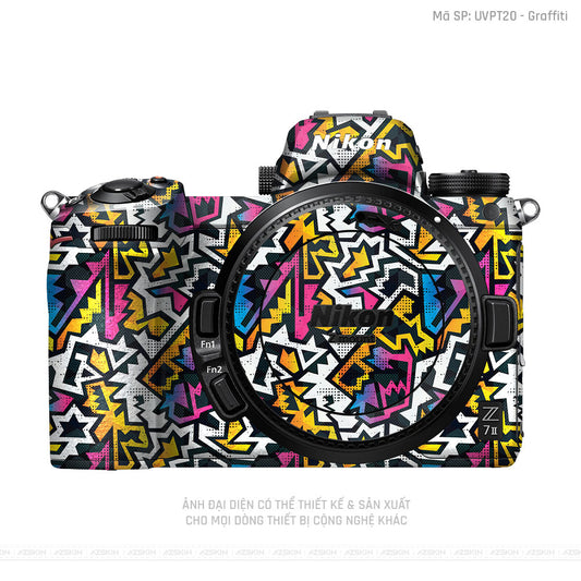 Dán Skin Máy Ảnh Vân Nổi Graffiti 03 | UVPT20