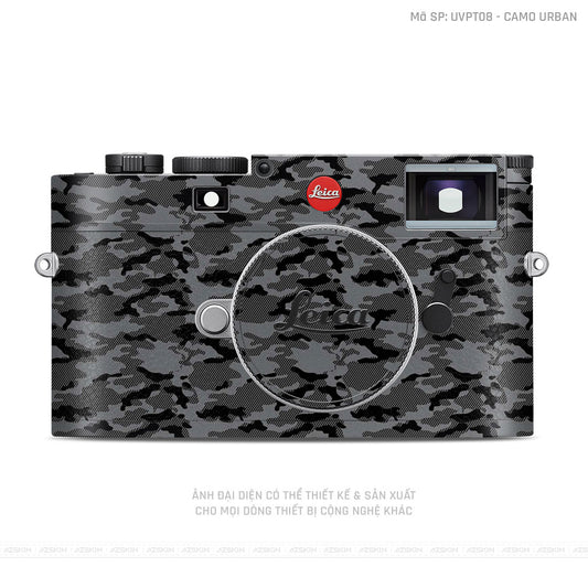 Dán Skin Máy Ảnh Leica Vân Nổi Camo Urban Xám | UVPT08