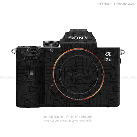 Dán Skin Máy Ảnh Sony Vân Vi Mạch 2023 Đen | UVPT14