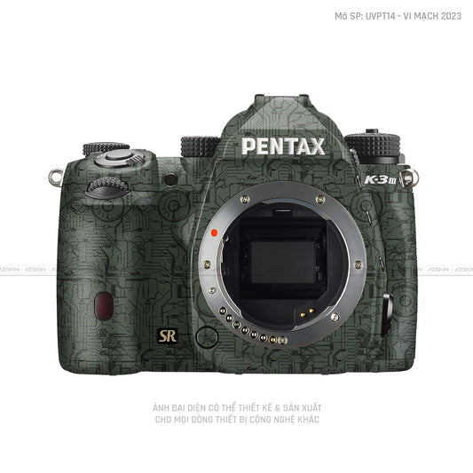 Dán Skin Máy Ảnh Pentax Vân Nổi Vi Mạch 2023 Green | UVPT14