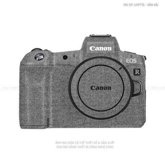 Dán Skin Máy Ảnh Canon Vân Nổi Vân Vải Xám | UVPT15
