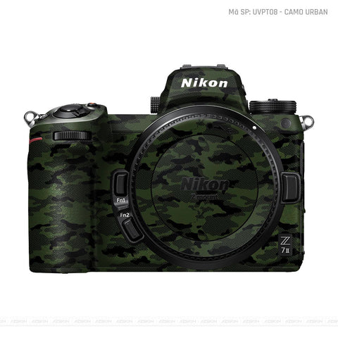 Dán Skin Máy Ảnh Nikon Vân Nổi Camo Urban Xanh | UVPT08