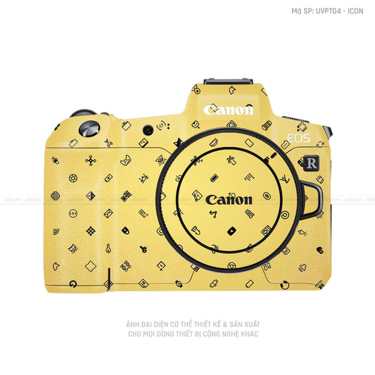 Dán Skin Máy Ảnh Canon Vân Nổi Vàng Gold| UVPT04