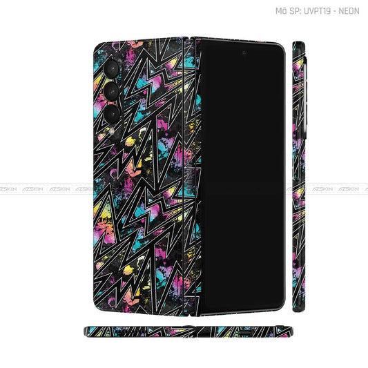 Dán Skin Galaxy Z Fold3 Vân Neon 01 | UVPT19