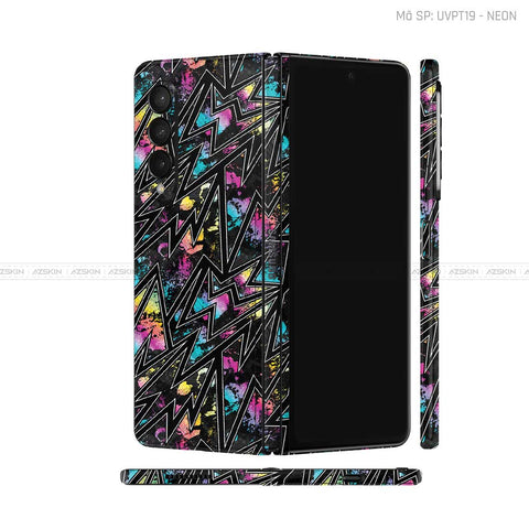 Dán Skin Galaxy Z Fold3 Vân Neon 01 | UVPT19