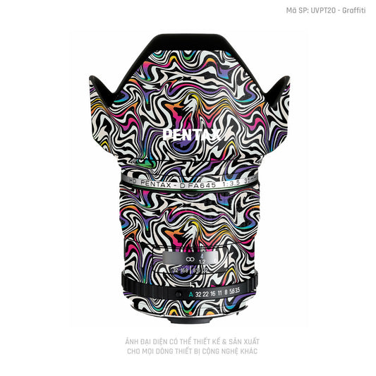 Dán Skin Ống Kính Pentax Vân Nổi Graffiti 02 | UVPT20