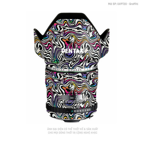 Dán Skin Ống Kính Pentax Vân Nổi Graffiti 02 | UVPT20