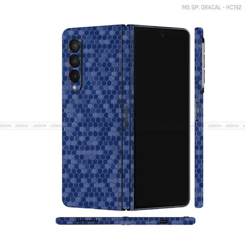 Dán Skin Galaxy Z Fold3 Vân Tổ Ong Xanh | ORACAL - HC192