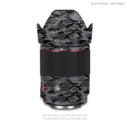 Dán Skin Ống Kính Máy Ảnh Vân Nổi Camo Urban Xám | UVPT08