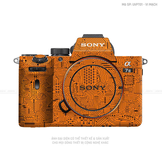 Dán Skin Máy Ảnh Sony Vân Nổi Vi Mạch Cam | UVPT01
