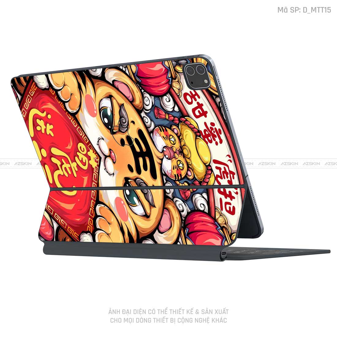 Dán Skin Magic Keyboard Hình Mèo Thần Tài | D_MTT15