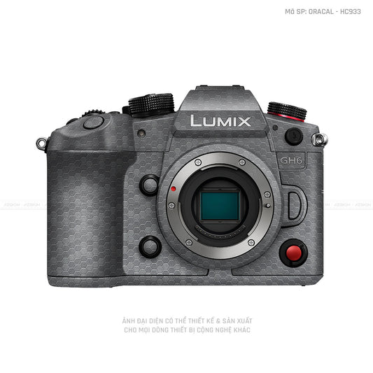 Dán Skin Máy Ảnh Lumix Vân Tổ Ong Xám | ORACAL - HC933