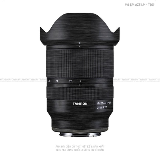 Dán Skin Ống Kính Tamron Vân Titan Xước Đen | TT01