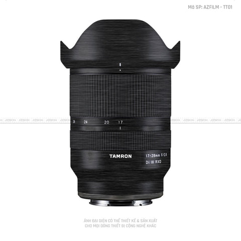 Dán Skin Ống Kính Tamron Vân Titan Xước Đen | TT01