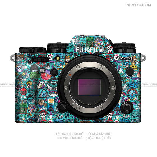 Dán Skin Máy Ảnh Fujifilm Vân Nổi Pattern Sticker 03 | UVPT22