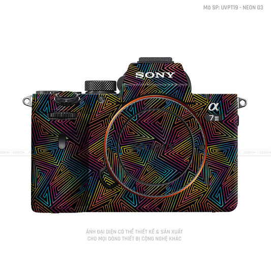 Dán Skin Máy Ảnh Sony Vân Nổi Neon 03 | UVPT19