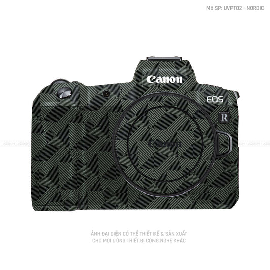Dán Skin Máy Ảnh Canon Vân Nổi Nordic Xanh | UVPT02