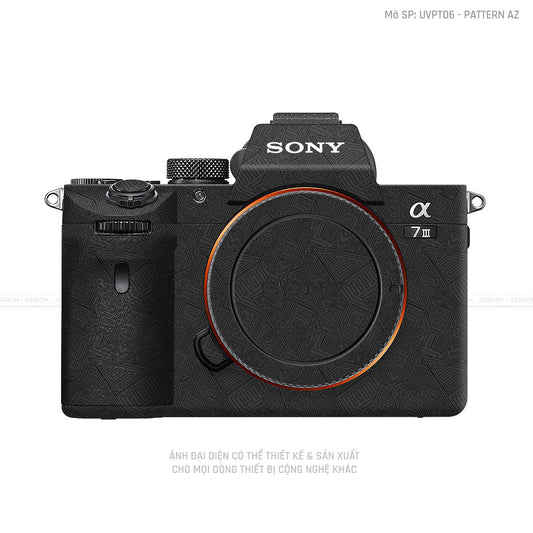 Dán Skin Máy Ảnh Sony Vân Pattern AZ Đen | UVPT06