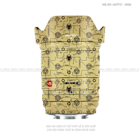 Dán Skin Ống Kính Viltrox Vân Pattern Ironman Vàng | UVPT17