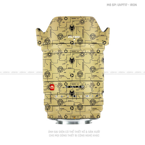Dán Skin Ống Kính Viltrox Vân Pattern Ironman Vàng | UVPT17