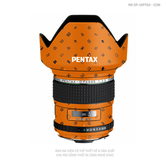 Dán Skin Ống Kính Pentax Vân Nổi Pattern ICon Cam | UVPT04