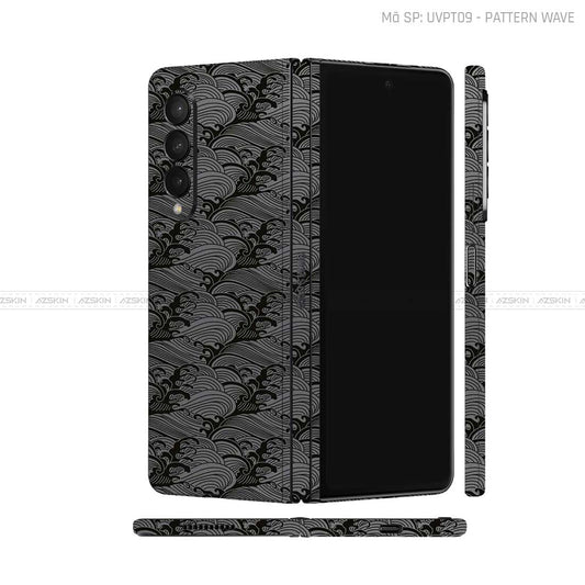 Dán Skin Galaxy Z Fold 6 Vân Pattern Wave Xám | UVPT09