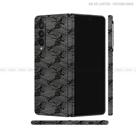 Dán Skin Galaxy Z Fold5 Vân Pattern Wave Xám | UVPT09