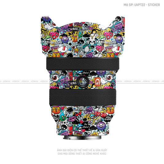 Dán Skin Ống Kính Sony Vân Nổi Sticker 06 | UVPT22