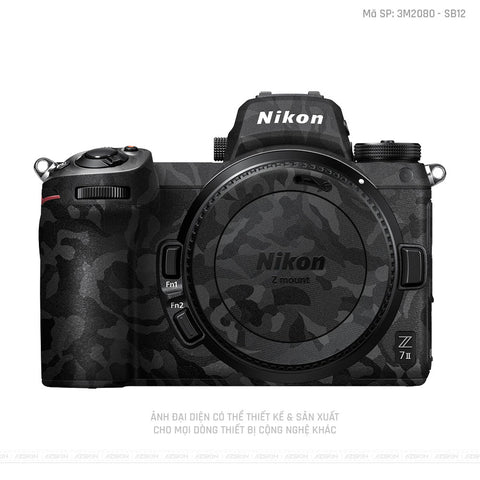 Dán Skin Máy Ảnh Nikon Vân Camo Black | 3M2080 - SB12