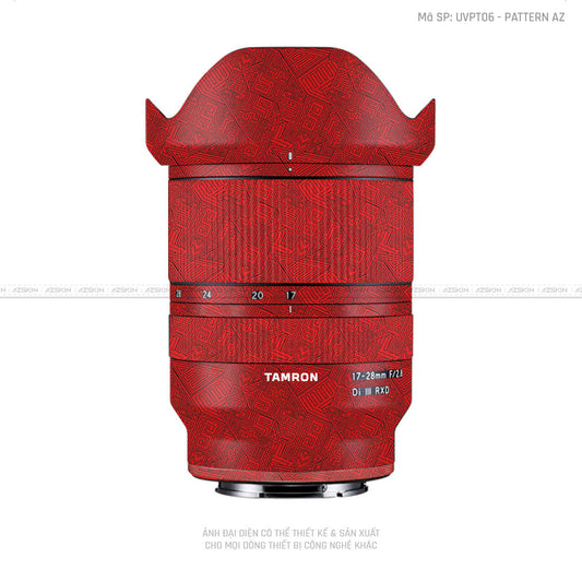 Dán Skin Ống Kính Tamron Vân Nổi Pattern AZ Đỏ | UVPT06
