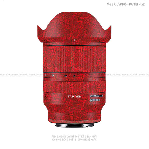 Dán Skin Ống Kính Tamron Vân Nổi Pattern AZ Đỏ | UVPT06