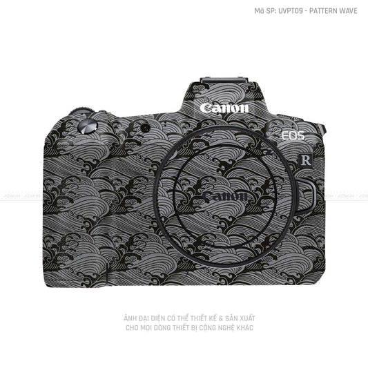 Dán Skin Máy Ảnh Canon Vân Nổi PATTERN WAVE Xám | UVPT09