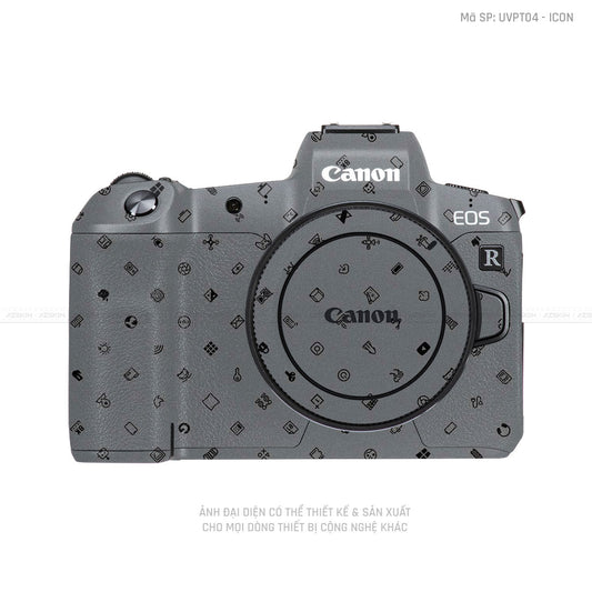 Dán Skin Máy Ảnh Canon Vân Nổi Vàng Xám| UVPT04