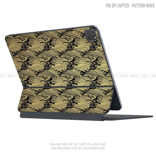 Dán Skin Magic Keyboard Vân Pattern Wave Vàng | UVPT09