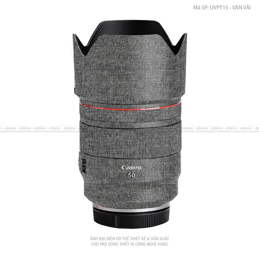 Dán Skin Ống Kính Canon Vân Vải Xám | UVPT15