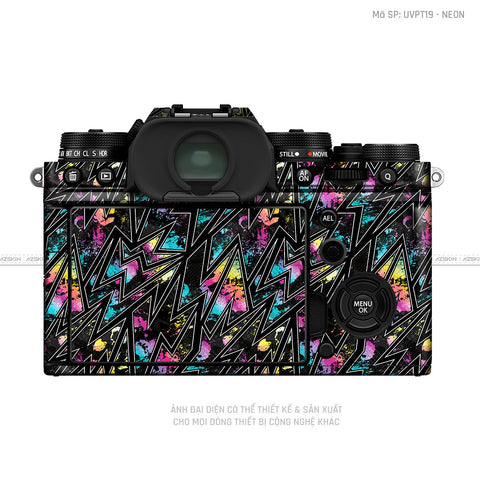 Dán Skin Máy Ảnh Fujifilm Vân Nổi Pattern Neon 01 | UVPT19