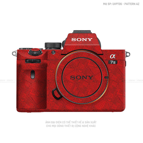 Dán Skin Máy Ảnh Sony Vân Pattern AZ Red | UVPT06