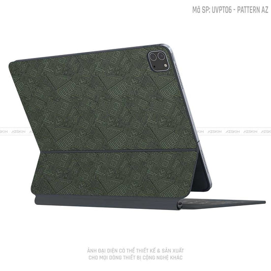 Dán Skin Magic Keyboard Vân Pattern AZ Xanh | UVPT06
